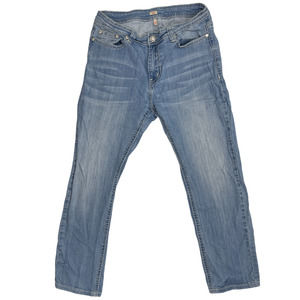 Reba Women Bootcut Jeans Denim Mid Rise 12 Blue